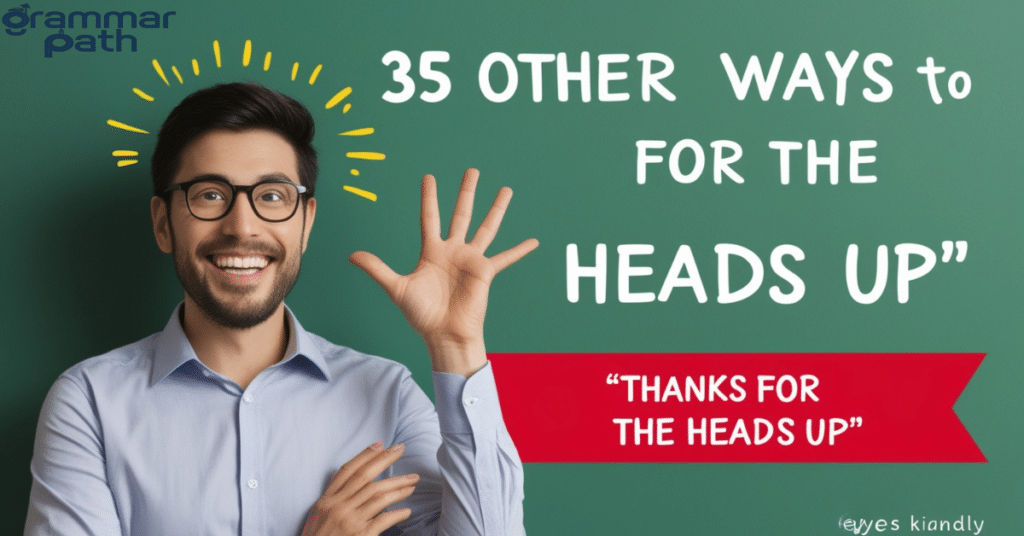 35 Other Ways to Say “Thanks for the Heads Up”