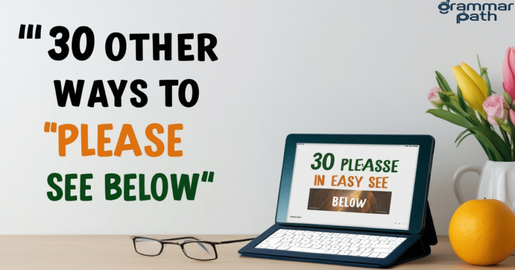 30 Other Ways to Say "Please See Below"