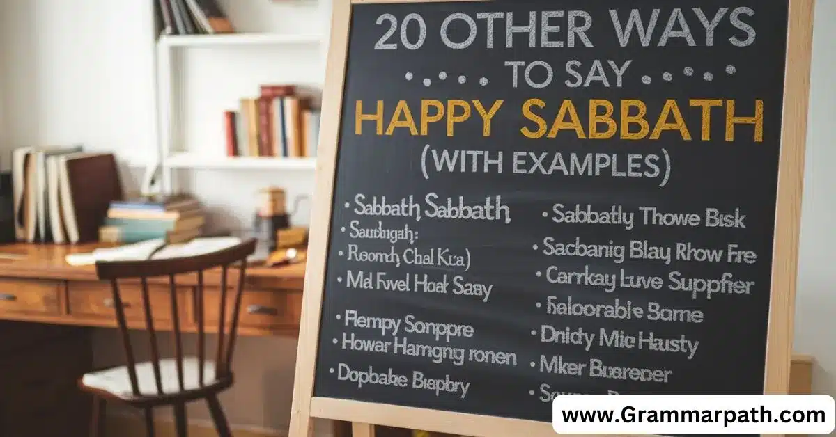 "20 Other Ways to Say "Happy Sabbath" (With Examples)"