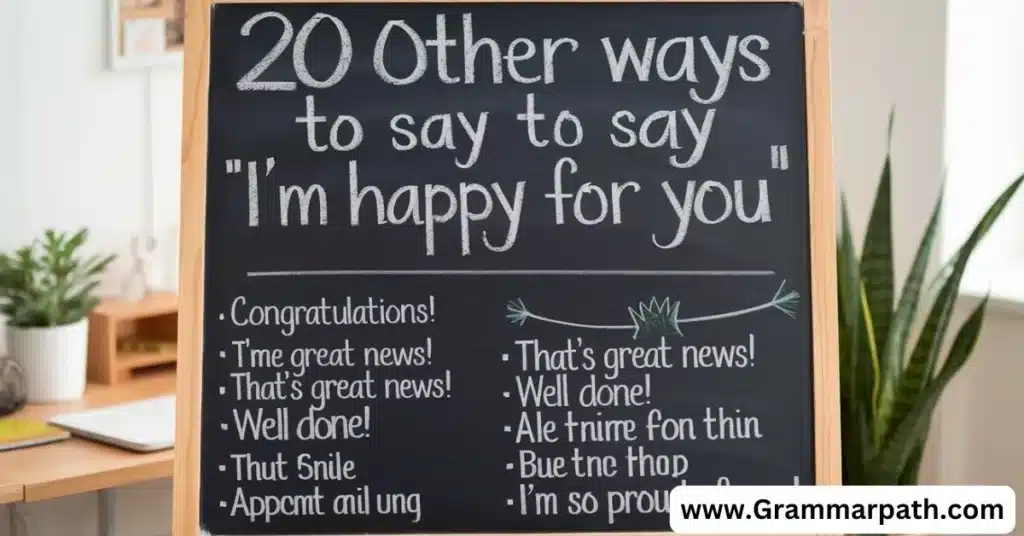 20 Other Ways to Say "I'm Happy for You" (with Examples)