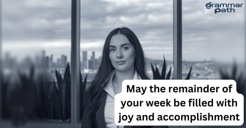 May the remainder of your week be filled with joy and accomplishment