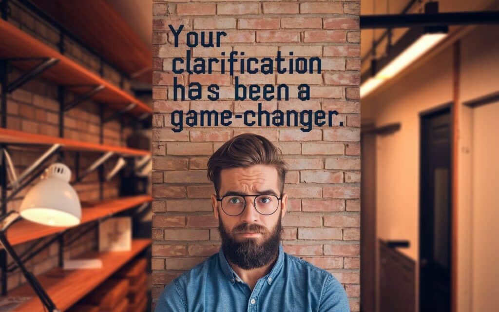 "Your clarification has been a game-changer."