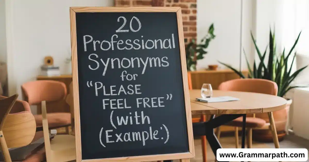 20 Professional Synonyms for “Please Feel Free” (With Example)