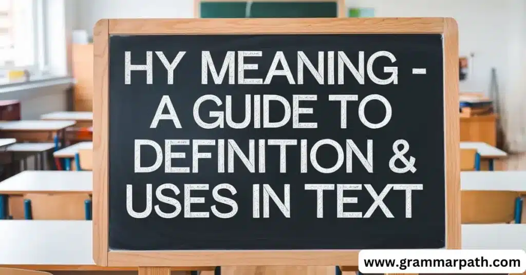 HY Meaning – A Guide to HY Definition & Uses in Text