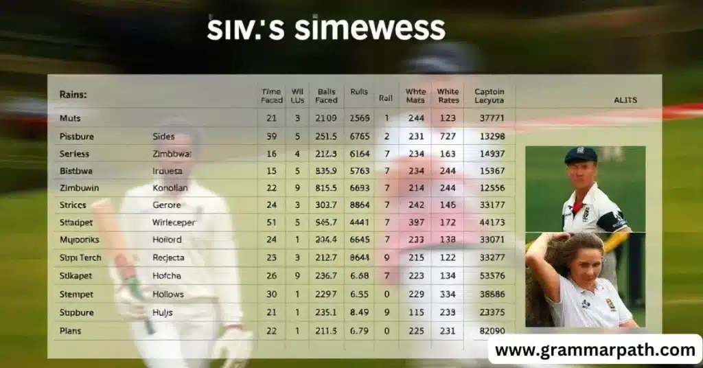 Zimbabwe Innings: Scorecard Analysis