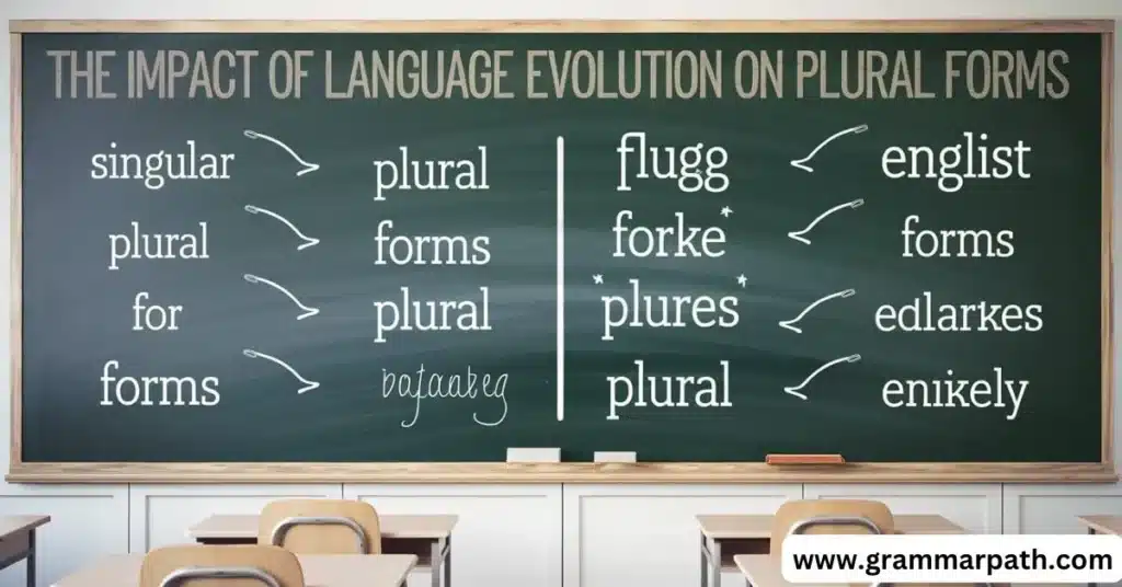 The Impact of Language Evolution on Plural Forms