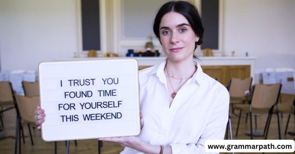 I trust you found time for yourself this weekend