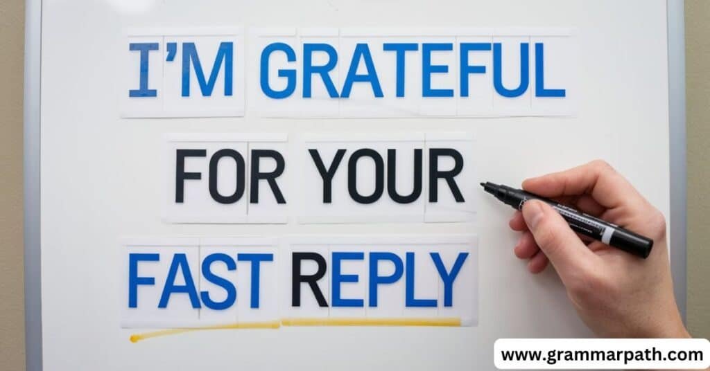 I’m Grateful For Your Fast Reply